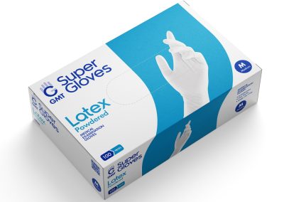 Γάντια Latex GMT Λευκά Ελαφρώς Πουδραρισμένα
